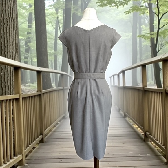 NWT Calvin Klein Women’s Grey Belted Dress! Size 4! NEW! - Picture 4 of 10